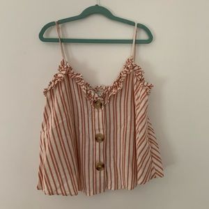 Zara White & Pink tank top